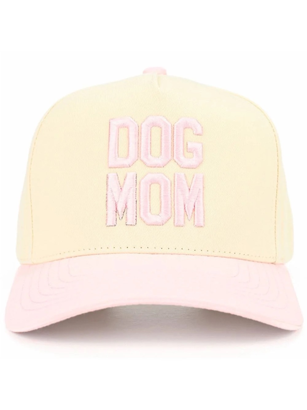 C.C Dog Mom Hat - Pink and Cream